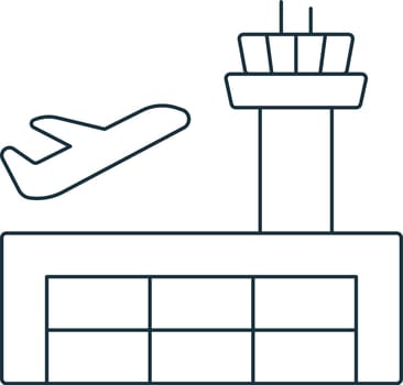 Airport icon. Monochrome simple sign from airport elements collection. Airport icon for logo, templates, web design and infographics.