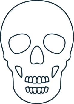 Skull icon. Monochrome simple sign from anatomy collection. Skull icon for logo, templates, web design and infographics.