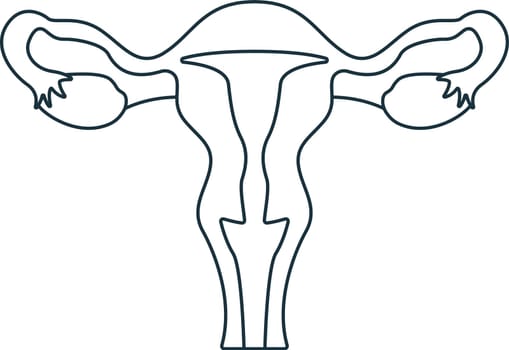 Uterus icon. Monochrome simple sign from anatomy collection. Uterus icon for logo, templates, web design and infographics.