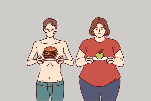Improper diet led to anorexia or obesity due to metabolic problems or not meeting norm of calories