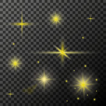 golden yellow Starburst Highlights Glitter Bright Sunbeam Set