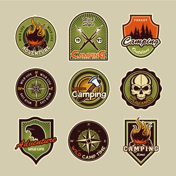 Camping patches set