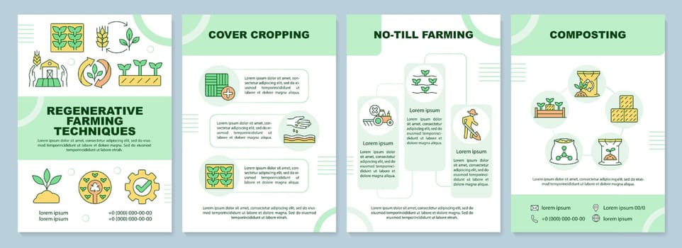 Regenerative farming techniques brochure template