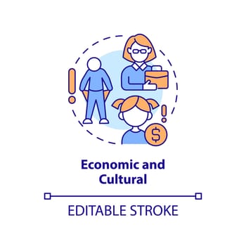 Economic and cultural concept icon