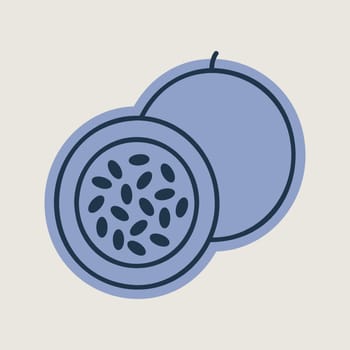Passion fruit or maracuya vector icon