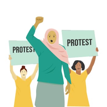 women are protesting and defending their rights