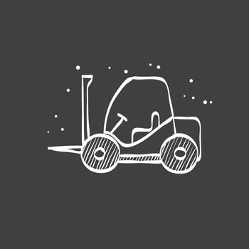Sketch icon in black - Forklift