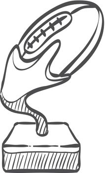 Sketch icon - American footbal trophy
