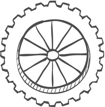 Sketch icon - Motorcycle tyre