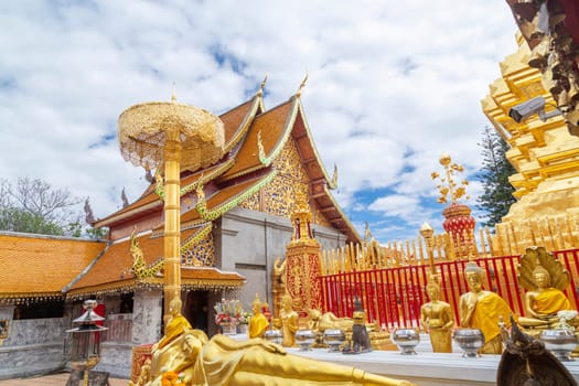 Golden pagoda Wat Phra That Doi Suthep in Chiang Mai, Thailand.