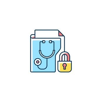 Protected health information RGB color icon
