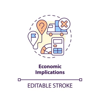 Economic implications concept icon