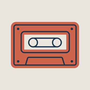Audio cassette tape vector icon