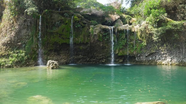 Beautiful tropical waterfall. Philippines, Luzon