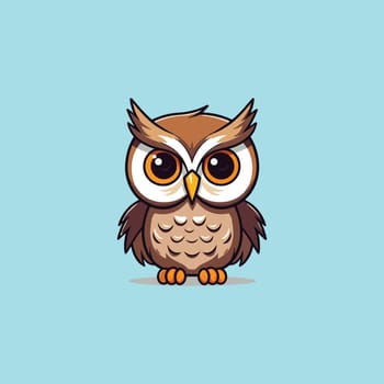 Cute Vector Cartoon Owl Mascot