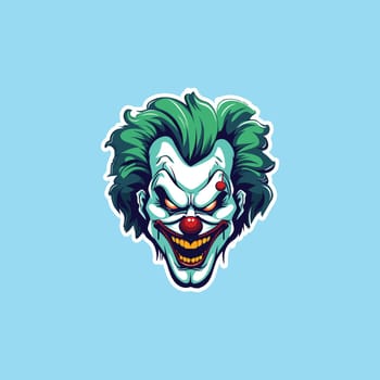 horror joker face sticker 
