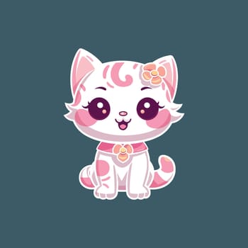 Cute Kawaii Kitty Cat Cartoon Sticker