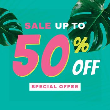 Sale up to 50% vector advertisement