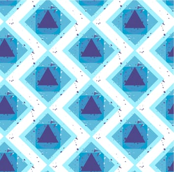 Grunge colorful geometric seamless pattern