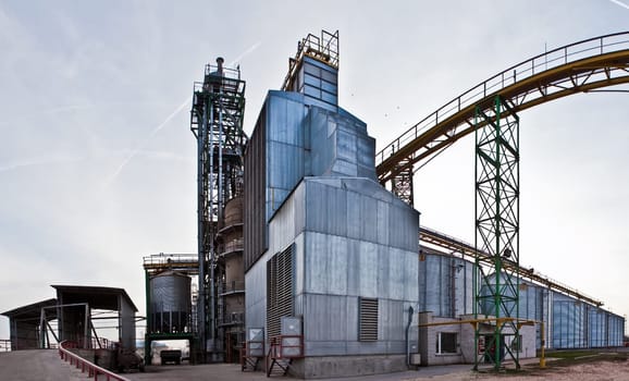 Grain elevator silos in Ukraine