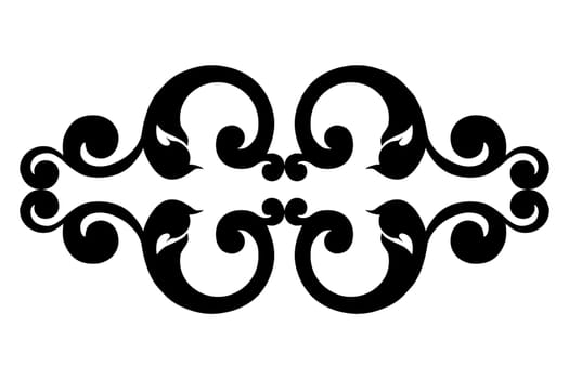 Damask vintage baroque scroll swirl. Victorian monogram heraldic shield swirl.