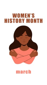 Womens history month vector illustration.