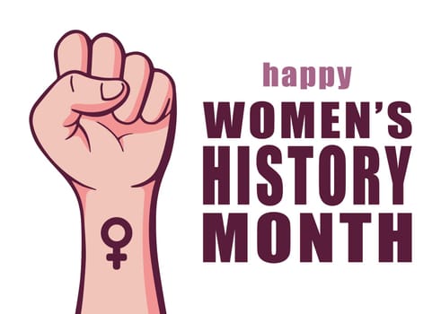 Womens history month vector illustration.
