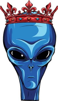 Alien head. vector illustration design of extraterrestrial humanoid