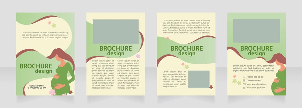 Childbirth classes blank brochure design