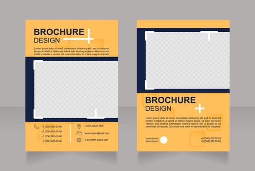 Technology corporation contact info blank brochure design