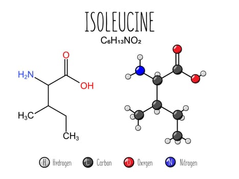 Isoleucine amino acid representation.