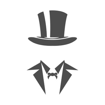 Magician and magician hat icon logo design