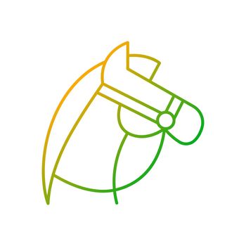 Horseback riding gradient linear vector icon