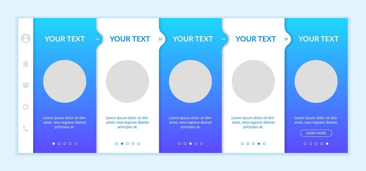 Electronic commerce onboarding vector template