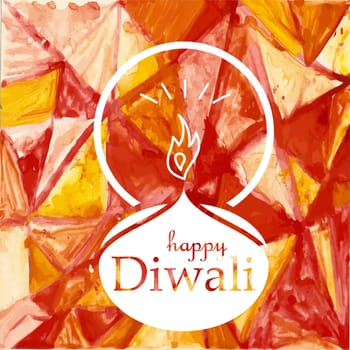 Bright Stylish Colorful Happy Diwali Celebration Banner with Fire. Vector