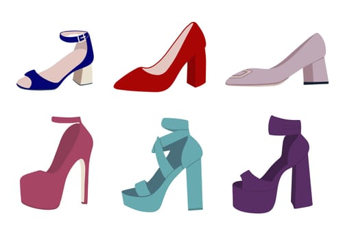 High heeled shoes set. Womens Shoes