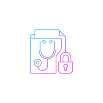 Protected health information gradient linear vector icon