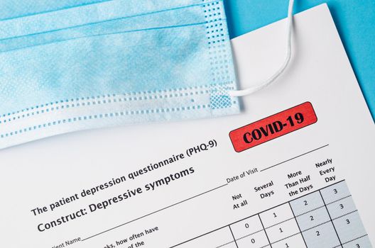 The patient depression questionnaire (PHQ-9) form for COVID-19.