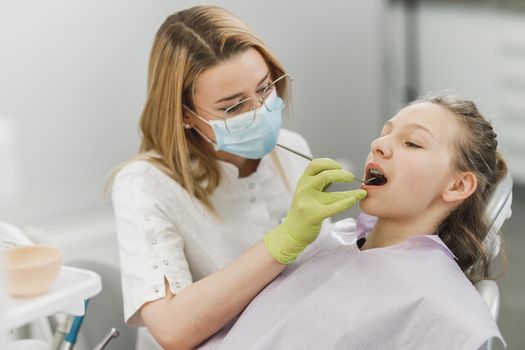 Teen Girl At The Dentists Office