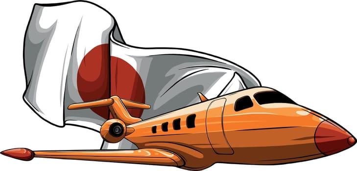 hand draw of Jet airplane vector illustration design