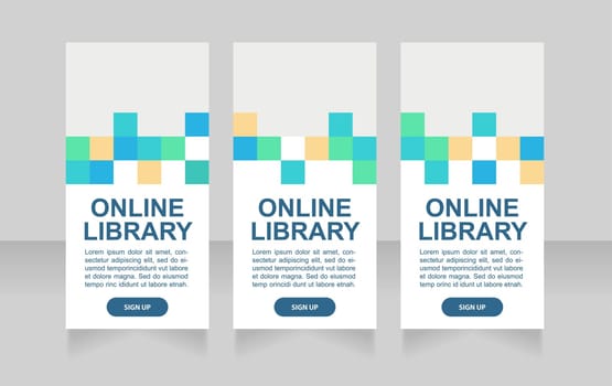Digital catalog of medical books web banner design template