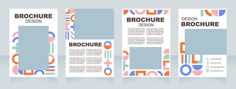 Logotype creation course blank brochure layout design