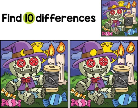 Voodoo Doll Halloween Find The Differences