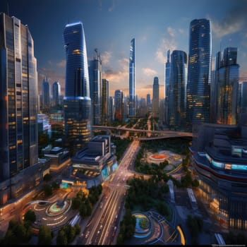 The modern metropolis of the future