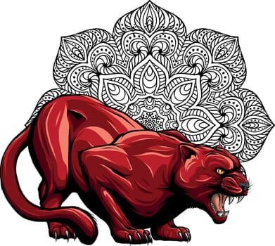 draw colorful feline cougar. vector illustration design