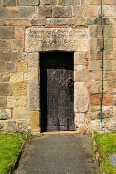 Entrance to church tower in Oswestry Shropshire