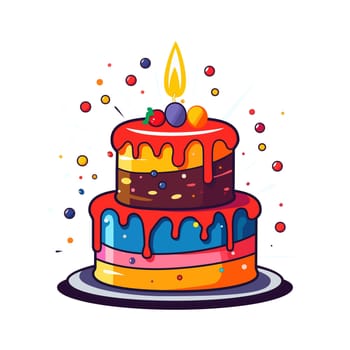 Birthday Cake Vector Illustration