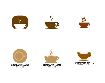 Set of Coffee Shop Logo Icon Template Design Vector Illustration