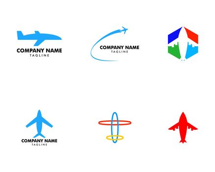 Set of Airplane Vector Illustration Design Symbol Logo Template