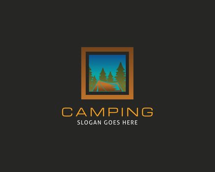 Camping and outdoor adventure logo
